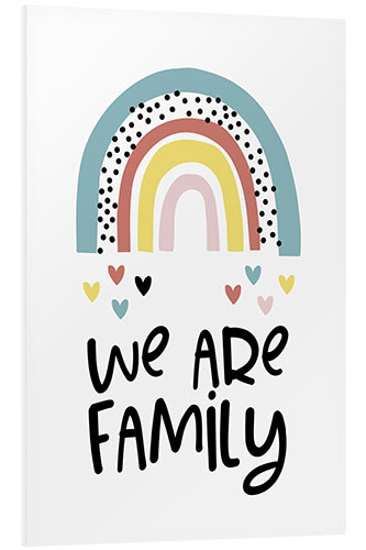 PVC-tavla We are family - rainbow