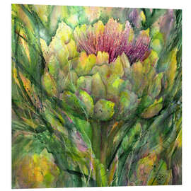 Foam board print Artichoke flower