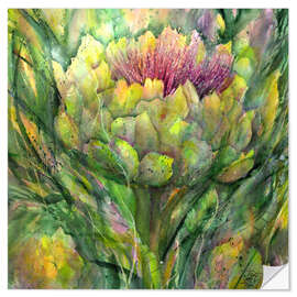 Muursticker Artichoke flower