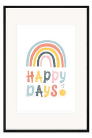 Gerahmter Kunstdruck Happy Days