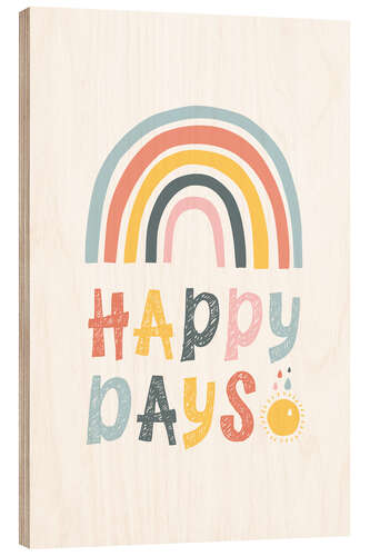 Stampa su legno Happy Days