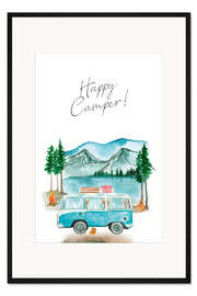 Gerahmter Kunstdruck Happy Camper