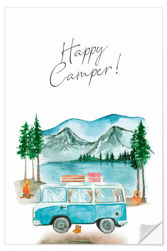 Wandsticker Happy Camper