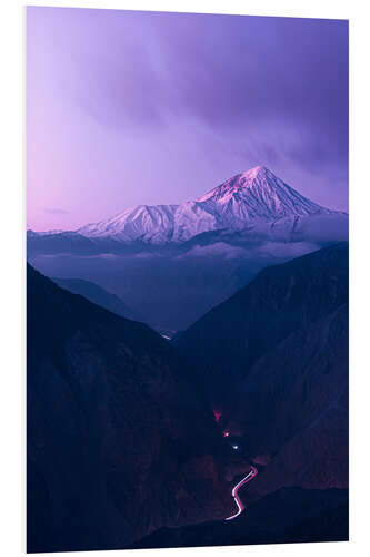 Print på skumplade On the way to Mount Damavand