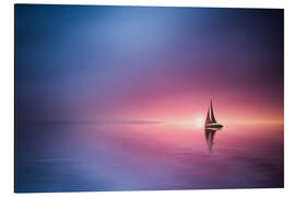 Aluminium print Sail towards the sunset