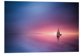 Foam board print Sail towards the sunset