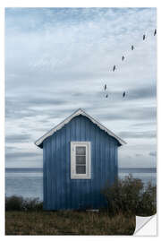 Selvklebende plakat Beach hut