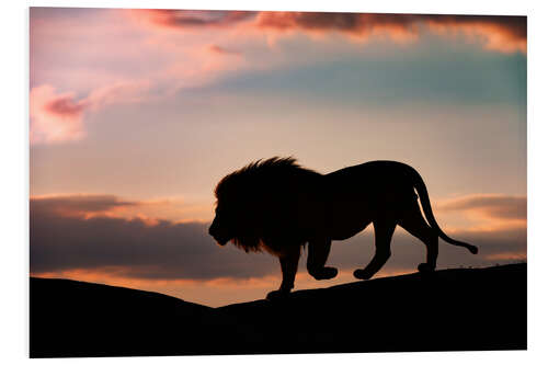 Foam board print Sunset in the Serengeti