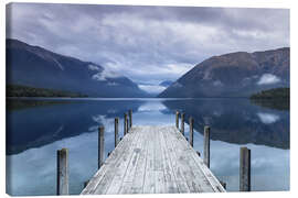 Stampa su tela  Pontile sul Lago Rotoiti, Nuova Zelanda - Markus Lange