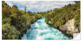 Selvklebende plakat Huka Falls, New Zealand