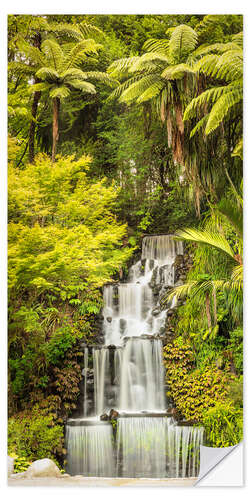 Adesivo murale Tropical waterfall in New Zealand