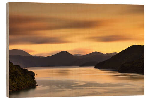 Trebilde Marlborough Sounds at sunrise, New Zealand