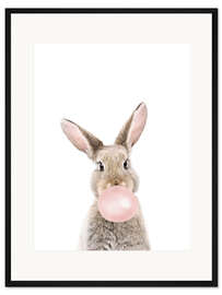 Gerahmter Kunstdruck Kaugummihase