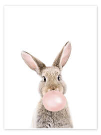 Poster Kanin med tuggummi