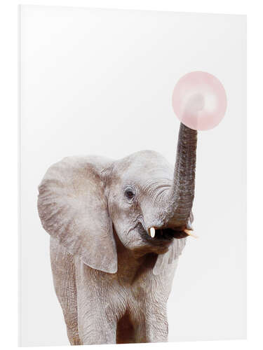 Obraz na PCV Elephant with Bubble Gum