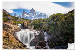 Autocolante decorativo Fitz Roy Cascades em Los Glaciares
