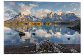 Tableau en verre acrylique Torres del Paine, Chili