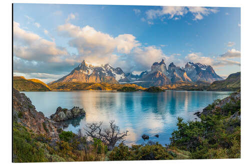 Tableau en aluminium Andes de Patagonie au lever du soleil