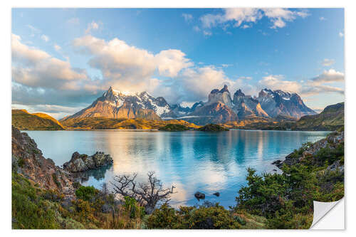 Muursticker Patagonian Andes at sunrise