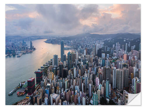 Selvklæbende plakat Good morning Hong Kong