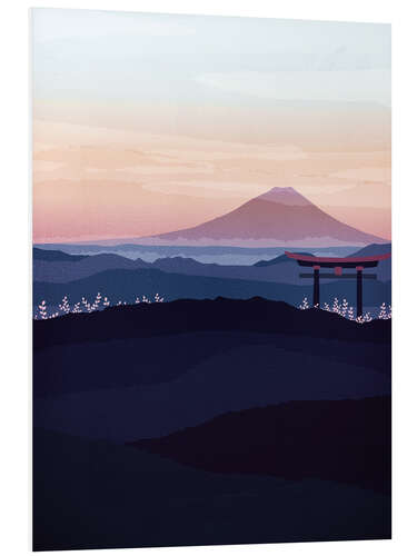 Foam board print Mount Fuji, Japan