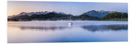 Foam board print Sailboat in the sunrise