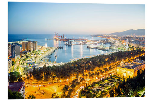 Bilde på skumplate Port in the evening, Malaga