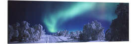 Aluminium print Northern lights over Lapland