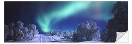 Wall sticker Northern lights over Lapland