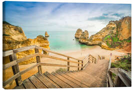 Canvas print Camilo Beach with a boardwalk