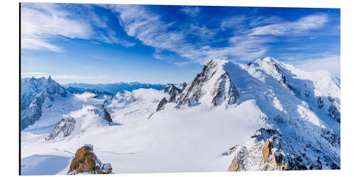 Aluminiumsbilde Snow-capped Mont Blanc