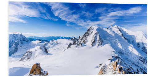 Tableau en PVC Mont Blanc enneigé