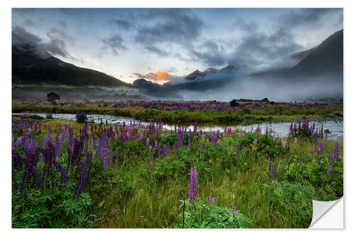 Wandsticker Milford Sound Sonnenaufgang