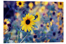 Foam board print Sunflowers in the wind