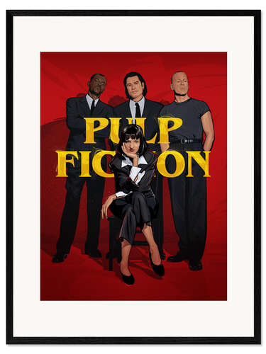 Innrammet kunsttrykk Pulp Fiction Gang