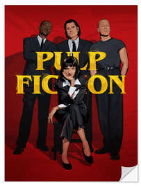 Selvklebende plakat Pulp Fiction Gang