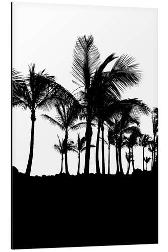 Aluminium print Palm trees silhouettes