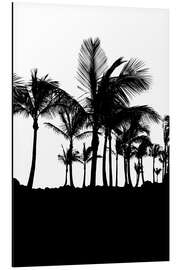 Print på aluminium Palm trees silhouettes