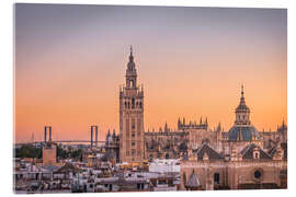 Acrylglas print La Giralda and Iglesia del Salvador