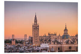 Foam board print La Giralda and Iglesia del Salvador