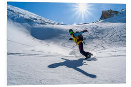 Foam board print Snowboarder with splitboard