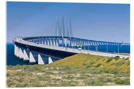 Acrylic print Oresund Bridge between Denmark and Sweden