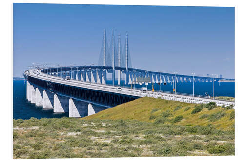 Foam board print Oresund Bridge between Denmark and Sweden