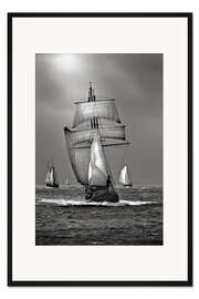 Gerahmter Kunstdruck Segelschiff, Windjammer