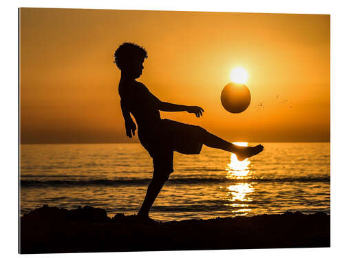 Gallery print Boy with soccer ball