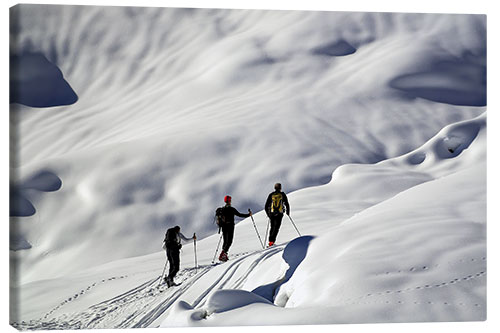 Leinwandbild Verschneite Bergwelt, Aostatal