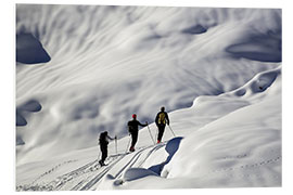 Hartschaumbild Verschneite Bergwelt, Aostatal