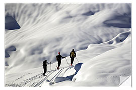 Selvklæbende plakat Snow-covered mountains, Aosta Valley