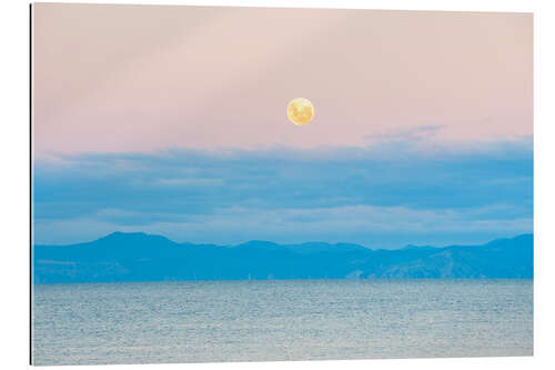 Galleriataulu Moon rise on Kaiteriteri Beach, New Zealand