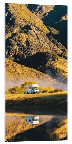 Gallery print Caravan on aroad trip through New Zealand